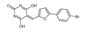 5-[[5-(4-bromophenyl)furan-2-yl]methylidene]-1,3-diazinane-2,4,6-trione结构式