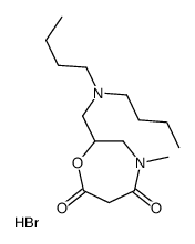 2-[(dibutylamino)methyl]-4-methyl-1,4-oxazepane-5,7-dione,hydrobromide Structure