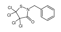 2-benzyl-4,4,5,5-tetrachloro-1,2-thiazolidin-3-one结构式