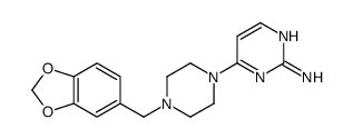 4-[4-(1,3-benzodioxol-5-ylmethyl)piperazin-1-yl]pyrimidin-2-amine Structure