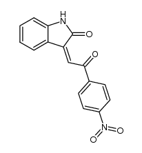 3-(4'-nitrobenzoyl)-methyleneindol-2-one Structure