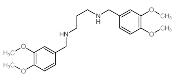 N,N-bis[(3,4-dimethoxyphenyl)methyl]propane-1,3-diamine结构式