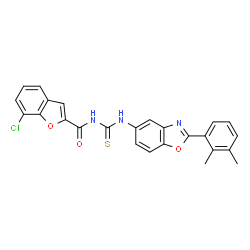 2-Benzofurancarboxamide,7-chloro-N-[[[2-(2,3-dimethylphenyl)-5-benzoxazolyl]amino]thioxomethyl]-(9CI) picture