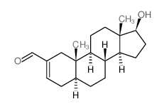 Androst-2-ene-2-carboxaldehyde,17-hydroxy-, (5a,17b)- (9CI)结构式