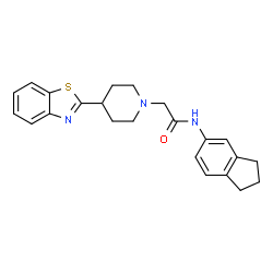 1-Piperidineacetamide,4-(2-benzothiazolyl)-N-(2,3-dihydro-1H-inden-5-yl)-(9CI)结构式