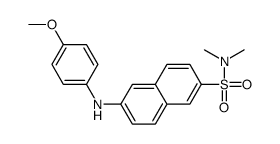 6-(4-methoxyanilino)-N,N-dimethylnaphthalene-2-sulfonamide Structure