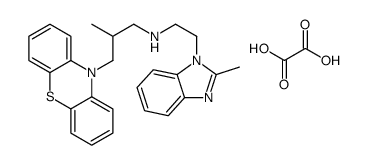 2-methyl-N-[2-(2-methylbenzimidazol-1-yl)ethyl]-3-phenothiazin-10-ylpropan-1-amine,oxalic acid Structure