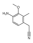 Benzeneacetonitrile, 4-amino-3-methoxy-2-methyl- (9CI) Structure