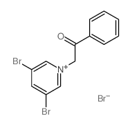 Pyridinium,3,5-dibromo-1-(2-oxo-2-phenylethyl)-, bromide (1:1) structure