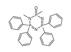 1,6-Dimethyl-2,2,4,4-tetraphenyl-1H-2λ5,4λ5-[1,3,5,2,4,6]triazatriphosphinine 6-oxide Structure