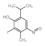 2-iodo-3-methyl-4-nitroso-6-propan-2-yl-phenol structure