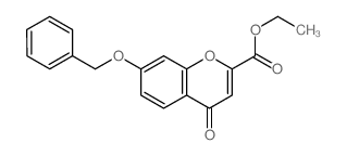 4H-1-Benzopyran-2-carboxylic acid, 4-oxo-7-(phenylmethoxy)-, ethyl ester结构式