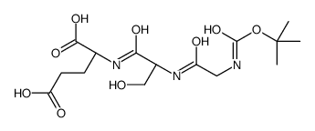 (2S)-2-[[(2S)-3-hydroxy-2-[[2-[(2-methylpropan-2-yl)oxycarbonylamino]acetyl]amino]propanoyl]amino]pentanedioic acid结构式