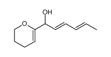 1-(5,6-dihydro-4H-pyran-2-yl)-hexa-2,4-dien-1-ol结构式