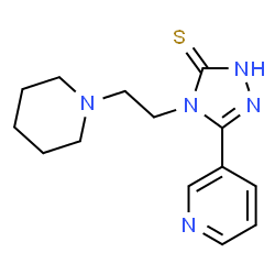 4-[2-(1-piperidinyl)ethyl]-5-(3-pyridinyl)-4H-1,2,4-triazole-3-thiol结构式