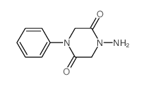 2,5-Piperazinedione, 1-amino-4-phenyl-结构式