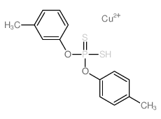 Phosphorodithioic acid,O-m-tolyl O-p-tolyl ester, copper(2+) salt (8CI) structure