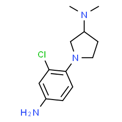 1-(4-AMINO-2-CHLOROPHENYL)-N,N-DIMETHYLPYRROLIDIN-3-AMINE结构式