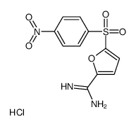 5-(4-nitrophenyl)sulfonylfuran-2-carboximidamide,hydrochloride Structure