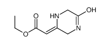 Acetic acid, (5-oxopiperazinylidene)-, ethyl ester, (2E)- (9CI)结构式