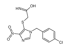 2-[3-[(4-chlorophenyl)methyl]-5-nitroimidazol-4-yl]sulfanylacetamide Structure