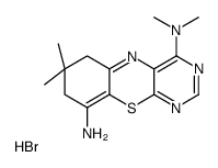 4-N,4-N,7,7-tetramethyl-6,8-dihydropyrimido[4,5-b][1,4]benzothiazine-4,9-diamine,hydrobromide结构式