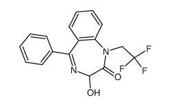 3-hydroxy-2-oxo-5-phenyl-1-(2,2,2-trifluoroethyl)-2,3-dihydro-1H-1,4-benzodiazepine Structure