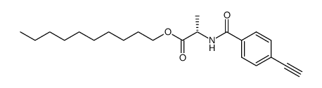 N-(4-ethynylbenzoyl)-L-alanine decyl ester结构式