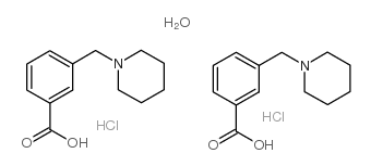 3-(PIPERIDIN-1-YLMETHYL)BENZOIC ACID HYDROCHLORIDE HEMIHYDRATE Structure