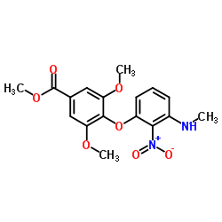 Methyl 3,5-dimethoxy-4-[3-(methylamino)-2-nitrophenoxy]benzoate Structure