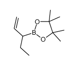 4,4,5,5-tetramethyl-2-pent-1-en-3-yl-1,3,2-dioxaborolane结构式