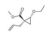 1-Allyl-t-2-ethoxy-r-1-cyclopropancarbonsaeure-methylester Structure