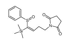 1-((Z)-4-Benzenesulfinyl-4-trimethylsilanyl-but-3-enyl)-pyrrolidine-2,5-dione结构式