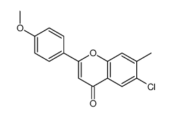 6-chloro-2-(4-methoxyphenyl)-7-methylchromen-4-one Structure