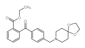 2-CARBOETHOXY-4'-[8-(1,4-DIOXA-8-AZASPIRO[4.5]DECYL)METHYL]BENZOPHENONE Structure