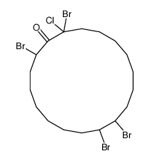 2,10,11,18-tetrabromo-2-chlorocyclooctadecan-1-one Structure