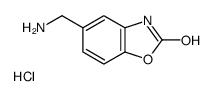 5-(Aminomethyl)-1,3-benzoxazol-2(3H)-one hydrochloride (1:1) structure