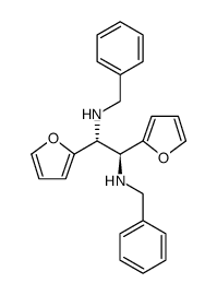 1,2-Ethanediamine, 1,2-di-2-furanyl-N,N'-bis(phenylmethyl)-, (R*,S*)- Structure