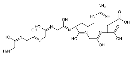 (2S)-2-[[2-[[(2S)-2-[[2-[[2-[[2-[(2-aminoacetyl)amino]acetyl]amino]acetyl]amino]acetyl]amino]-5-(diaminomethylideneamino)pentanoyl]amino]acetyl]amino]butanedioic acid Structure