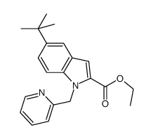 ethyl 5-terbutyl-1-[(pyrid-2-yl)methyl]-1H-indole-2-carboxylate结构式