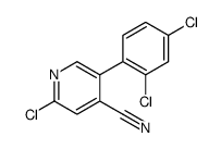 2-chloro-5-(2,4-dichlorophenyl)pyridine-4-carbonitrile Structure