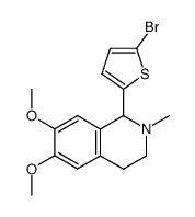 1-(5-bromo-2-thienyl)-6,7-dimethoxy-2-methyl-1,2,3,4-tetrahydroisoquinoline结构式