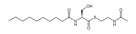 Nα-decanoyl-L-serine N-acetylcysteamine thioester结构式