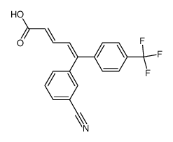 (2E,4Z)-5-(3-Cyanophenyl)-5-[4-(trifluoromethyl)phenyl]-2,4-pentadienoic acid Structure