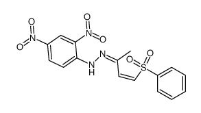 4t-benzenesulfonyl-but-3-en-2-one-(2,4-dinitro-phenylhydrazone) Structure