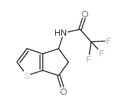 2,2,2-Trifluoro-N-(6-oxo-5,6-dihydro-4H-cyclopenta[b]thiophen-4-yl)acetamide structure