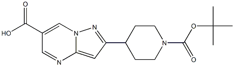 2-(1-tert-Butoxycarbonyl-piperidin-4-yl)-pyrazolo[1,5-a]pyriMidine-6-carboxylic acid Structure