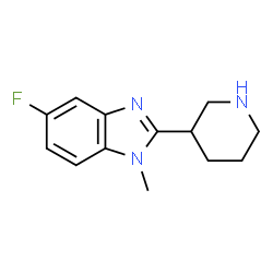 5-FLUORO-1-METHYL-2-(PIPERIDIN-3-YL)-1H-1,3-BENZODIAZOLE结构式