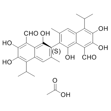 (S)-Gossypol (acetic acid) Structure