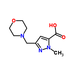 1-Methyl-3-(4-morpholinylmethyl)-1H-pyrazole-5-carboxylic acid Structure